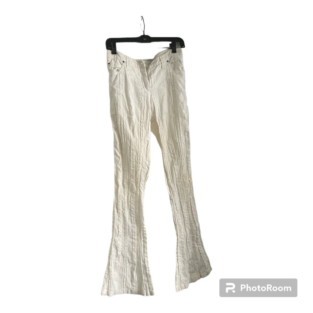 Armani white flared pants